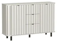 Komody - Biała ryflowana komoda z 3 szufladami - Egesio 3X - miniaturka - grafika 1