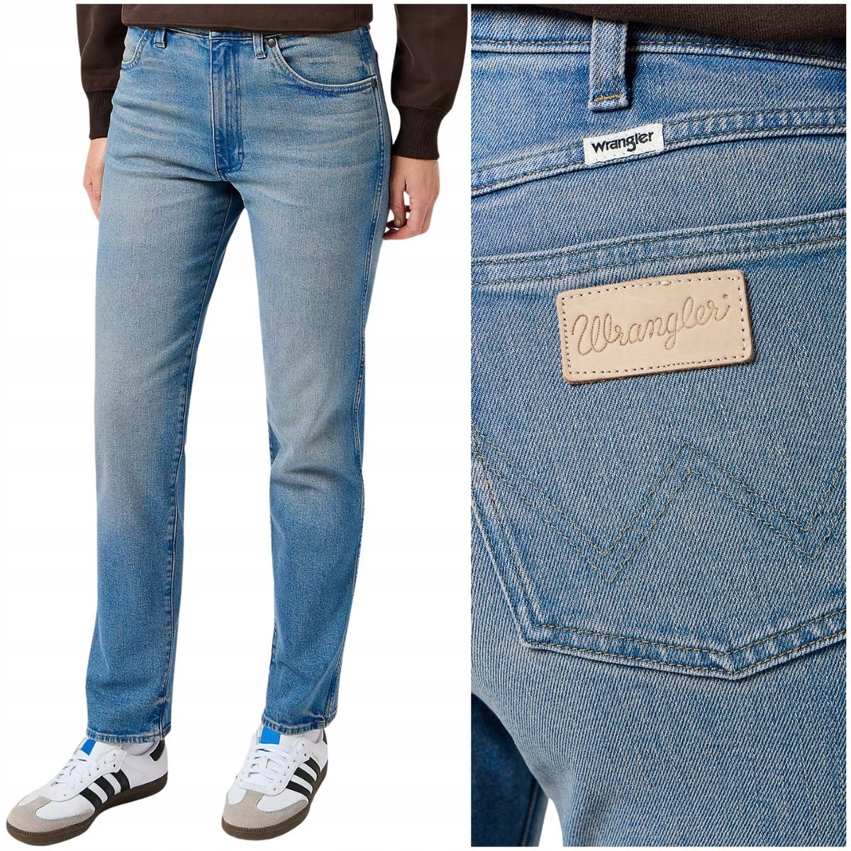 Wrangler SUNSET DustyIndigo wysokie proste damskie spodnie jeansowe W31 L32