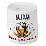 Skarbonki - Skarbonka dla Alicji na Urodziny Idealny Prezent z Nadrukiem ze Zdjęciem - miniaturka - grafika 1