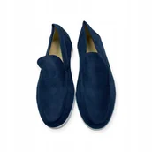 Mokasyny męskie - Mokasyny męskie zamszowe Old Money 43 - miniaturka - grafika 1