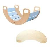 Skoczki dla dzieci - bujak drewniany Sunny błękitny + stolik - miniaturka - grafika 1