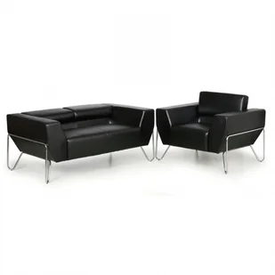 B2B Partner Sofa SPIDER, 2- miejscowa, czarna XP-161 H24-2 SEAT - Sofy i kanapy - miniaturka - grafika 1
