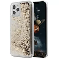 Etui i futerały do telefonów - Guess Liquid Glitter Charms - Etui na iPhone 12 Pro Max złoty GUHCP12LGLHFLGO - miniaturka - grafika 1