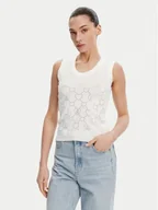 Koszulki i topy damskie - Fracomina Top FR25ST4003K414R9 Écru Regular Fit - miniaturka - grafika 1