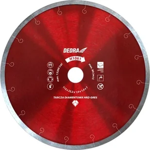 DEDRA Tarcza diam. HRD GRES 110x22,2mm - Tarcze do pił - miniaturka - grafika 1