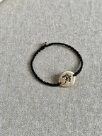 Bransoletki - Bransoletka sznurkowa z detalem z brązu - miniaturka - grafika 1