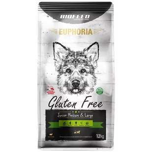 BIOFEED EUPHORIA GLUTEN FREE JUNIOR M/L Lamb 12 kg - Sucha karma dla psów - miniaturka - grafika 1