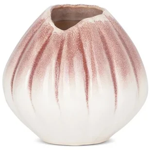 Wazon EUROFIRANY Evita 19 x 18 cm Kremowy - Wazony i flakony - miniaturka - grafika 1