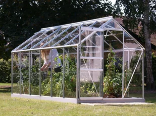 VITAVIA szklarnia ogrodowa VENUS 7500, srebrna - 7,5 m2, (1,93 m x 3,84 m) + baza - Szklarnie ogrodowe - miniaturka - grafika 5