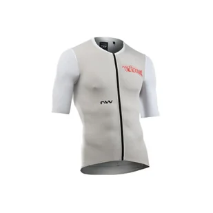 Koszulka rowerowa gravel mtb NORTHWAVE Essence Evo Jersey UPF50 jasny szary - Koszulki rowerowe - miniaturka - grafika 1