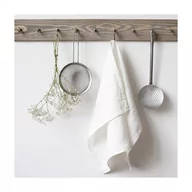 Ściereczki, gąbki, czyściki - Biały lniany ręcznik kuchenny Linen Tales, 65x45 cm - miniaturka - grafika 1