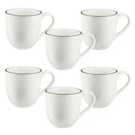 Kubki - Zestaw kubków porcelanowych 400 ml 6 sztuk BONITA BLACK - miniaturka - grafika 1