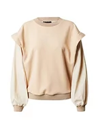 Bluzy damskie - Sisley Bluza damska L/S 322WL102F, beżowa i biała, 902, XS - miniaturka - grafika 1