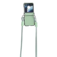 Etui i futerały do telefonów - Do etui na telefon Motorola Razr 50 ze smyczą Zielony - miniaturka - grafika 1