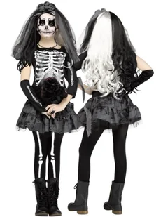 Strój Przebranie Szkieletorka Gnijąca Panna Młoda Sukienka Zombie 158 164 - Stroje karnawałowe - miniaturka - grafika 1
