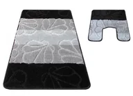 Dywaniki łazienkowe - Czarny komplet dywaników łazienkowych S1-A09 - miniaturka - grafika 1