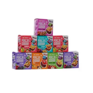 Porcja Dobra Super Dino Zestaw 8 Kostek z niespodzianką 4 x 32 g + 3 x 41 g - Ciastka - miniaturka - grafika 1