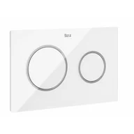 Przyciski spłukujące - ROCA A890189309 PL10 - przycisk podwójny biały, szkło akrylowe - miniaturka - grafika 1