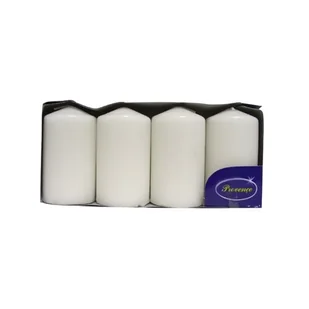 Provence Świeca cylinder biały, 5 x 9 cm, 4  szt. - Ozdoby bożonarodzeniowe - miniaturka - grafika 1