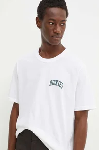 Dickies t-shirt bawełniany AITKIN CHEST TEE SS męski kolor biały z nadrukiem DK0A4Y8O - Koszulki męskie - miniaturka - grafika 1