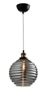 Auhilon LAMPA wisząca TOBIAS MD12140 szklana OPRAWA loftowy ZWIS kula ball szary - Lampy sufitowe - miniaturka - grafika 1