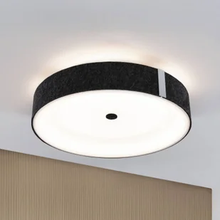 Paulmann Inteligentna lampa sufitowa Malika, możliwość ściemniania, aluminiowy / szary / cynkowy, salon / jadalnia, tkanina / materiał / jedwab, nowoczesny - Lampy sufitowe - miniaturka - grafika 1
