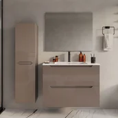 Szafki łazienkowe - Szafka pod umywalkę wisząca - Kolor taupe - 80 cm - STEFANIE - miniaturka - grafika 1