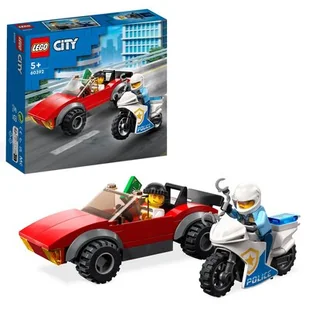 LEGO City Motocykl policyjny – pościg za samochodem 60392 - Klocki - miniaturka - grafika 1