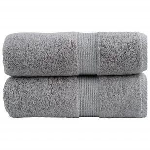 vidaXL Ręczniczki premium, 2 szt., szare, 30x30 cm, 600 g/m2, bawełna - Ręczniki - miniaturka - grafika 1