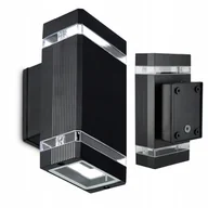 Lampy ogrodowe - Kinkiet Zewnętrzny Lampa Ogrodowa Elewacyjna Ścienna Wodoszczelna 2X GU10 - miniaturka - grafika 1