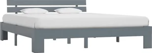 Łóżko z litego drewna sosna szara 160x200 cm - Łóżka - miniaturka - grafika 1