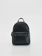 Torebki damskie - Reserved - Plecak z imitacji skóry - czarny - miniaturka - grafika 1