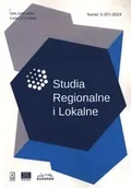 Czasopisma - Studia Regionalne i Lokalne 3/2024 (97) - miniaturka - grafika 1