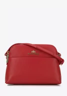 Torebki damskie - Minitorebka skórzana trapezowa pomarańczowa - miniaturka - grafika 1