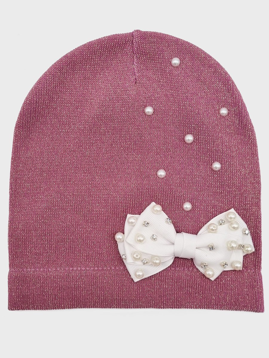 Bawełniana czapka Uniwersalny brudny róż