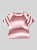 Koszulki dla dziewczynek - T-shirt o kroju regular fit z dodatkiem wiskozy model ‘NELLA’ - miniaturka - grafika 1