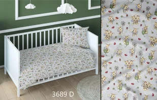 Pościel bawełniana 160x200 pszczółki szara żółta dziecięca zapinana na suwak KARO Bawełna Max - Pościel dla dzieci - miniaturka - grafika 1