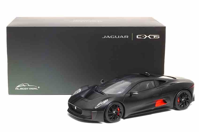 Jaguar C X75 Satin Black , 1:18 Almost Real Alm810605