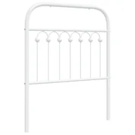 Inne meble do sypialni - vidaXL Metalowe wezgłowie, białe, 80 cm - miniaturka - grafika 1