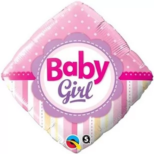 Qualatex Balon foliowy 18" Baby Girl różowy 14400 - Baby shower i roczek - miniaturka - grafika 1