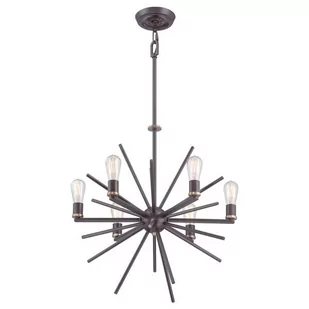 Elstead Lighting Lampa wisząca Carnegie, 6-punktowa - Lampy sufitowe - miniaturka - grafika 1