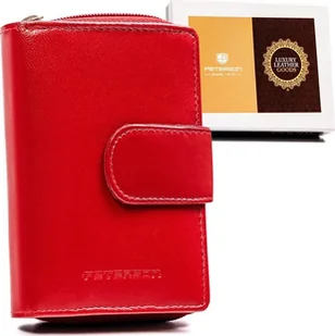 Peterson Damski portfel ze skóry naturalnej na zatrzask i suwak - Peterson NoSize - Portfele - miniaturka - grafika 1