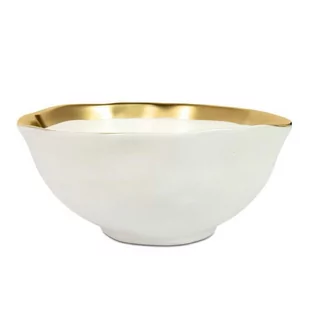 KARE miska BELL 15 cm biało-złota - Meble modułowe i akcesoria - miniaturka - grafika 1
