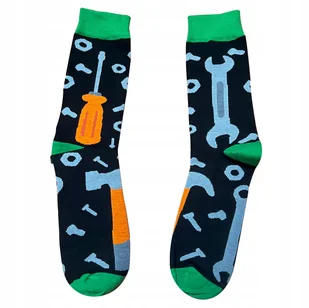 Kolorowe skarpety męskie 47-50 skarpetki dla majsterkowicza duży rozmiar - Skarpetki męskie - miniaturka - grafika 1