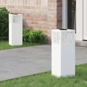 Lampy ogrodowe - vidaXL Słoneczna LED lampa na ścieżkę Jodełka 2 pcs Biały - miniaturka - grafika 1