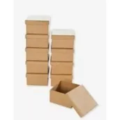 Opakowania i torebki na prezenty - Pudełko kwadratowe naturalne - miniaturka - grafika 1