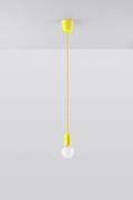 Lampy sufitowe - Sollux Lighting Lampa wisząca DIEGO 1 żółta SL.0578 - miniaturka - grafika 1