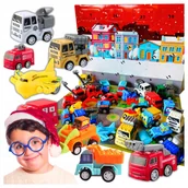 Ozdoby bożonarodzeniowe - KALENDARZ ADWENTOWY Autka Dzieci Chłopca Samochody 24 el 2024 PREZENT Auta - miniaturka - grafika 1