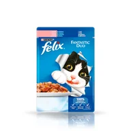 Mokra karma dla kotów - Purina Felix Fantastic Duo z Łososiem i Sardynkami w galaretce saszetka 100g - miniaturka - grafika 1