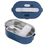 Lunch boxy - Adler AD 4505 blue Pojemnik na żywność podgrzewany lunch box zestaw pojemnik separator łyżeczka 0,8L 55W - miniaturka - grafika 1